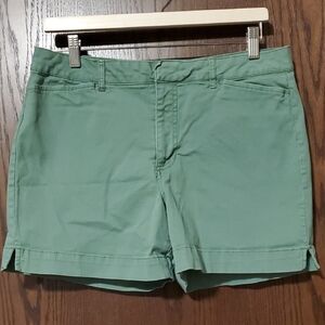 Faded Glory Stretch Womens Green Shorts Size 12